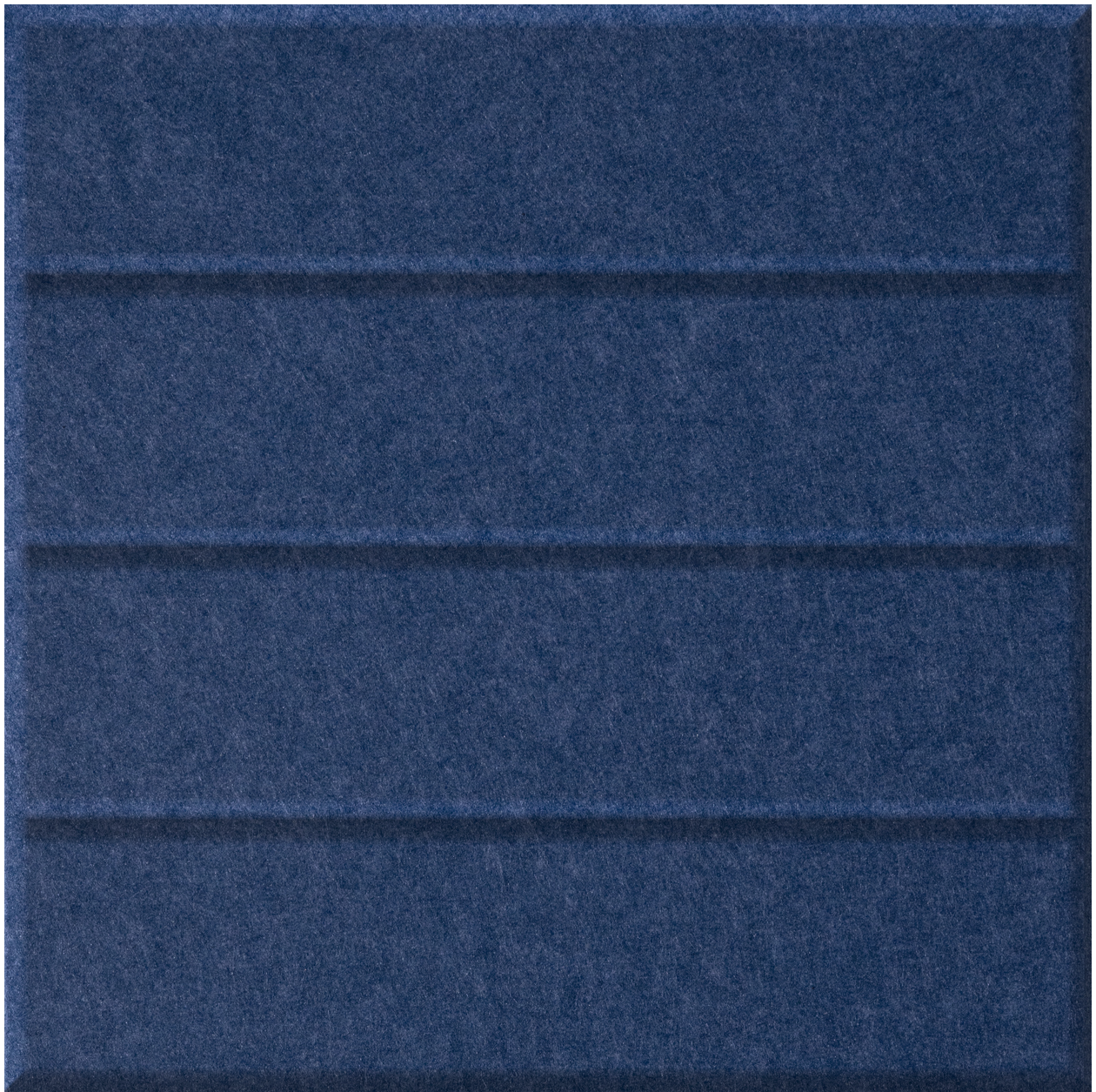 Dark blue tile with three horizontal grooved lines dividing the surface into sections.