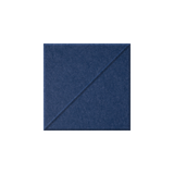 A square navy blue fabric or felt sample with a diagonal seam, centered on a plain white background.