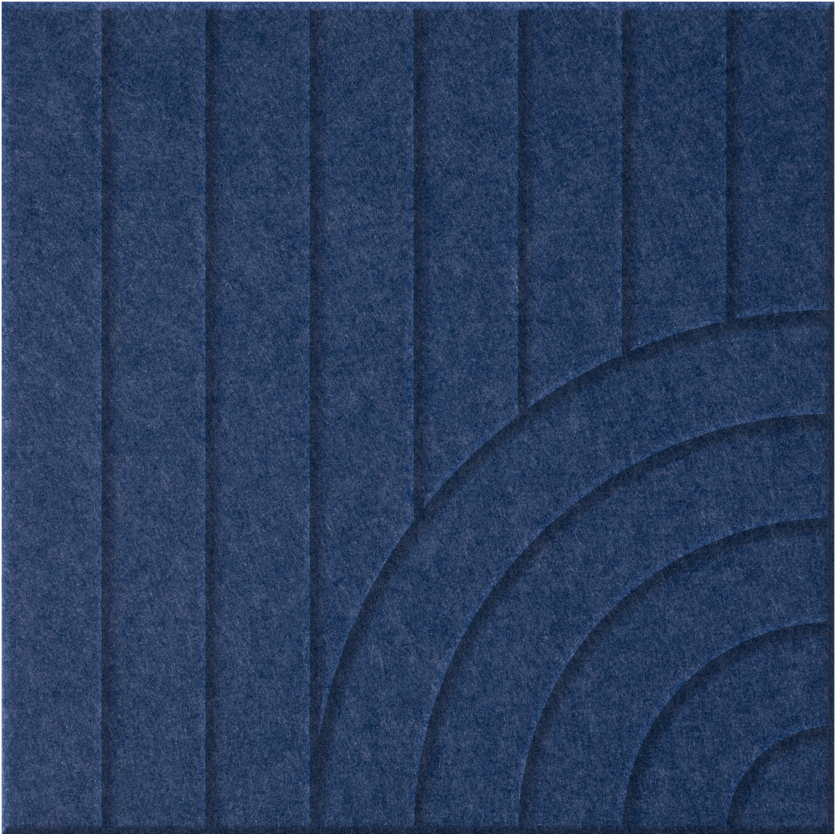 Admiral 9mm Engraved Tangent felt sample with concentric quarter circle grooves
