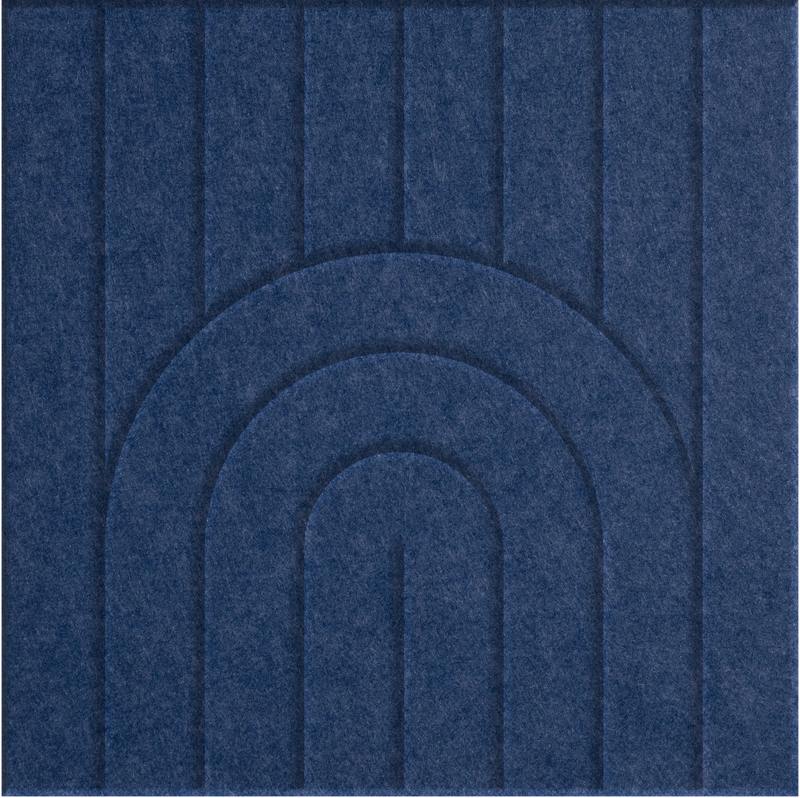 Admiral 9mm Engraved Zen felt sample with nested arch grooves