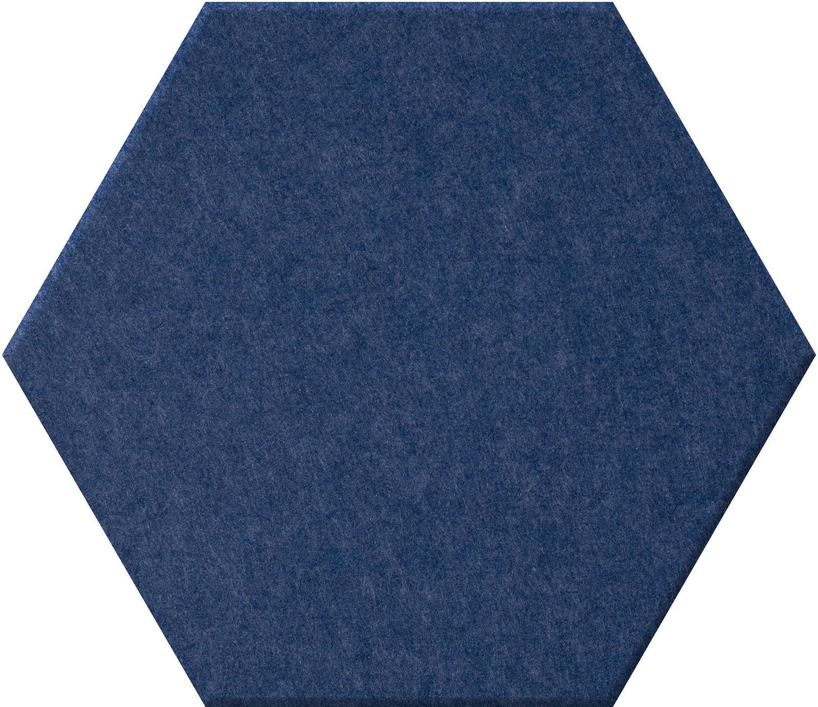 Dark blue hexagonal tile with textured surface.