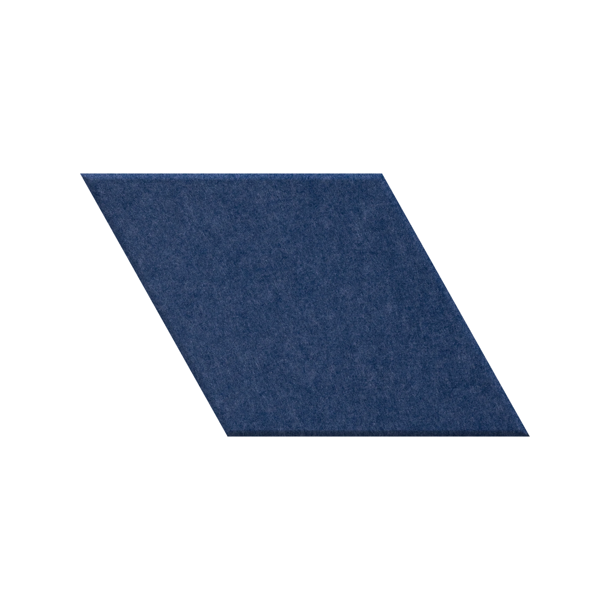 A single dark blue-gray parallelogram tile or swatch with a textured surface, centered on a plain white background.