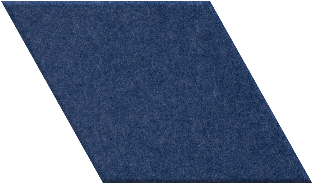 Navy blue diamond-shaped tile with matte textured surface.
