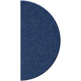 A semi-circular navy blue felt or fabric pad shown against a plain white background.