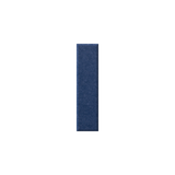 A single vertical rectangular swatch of dark navy blue textured material centered on a plain white background.
