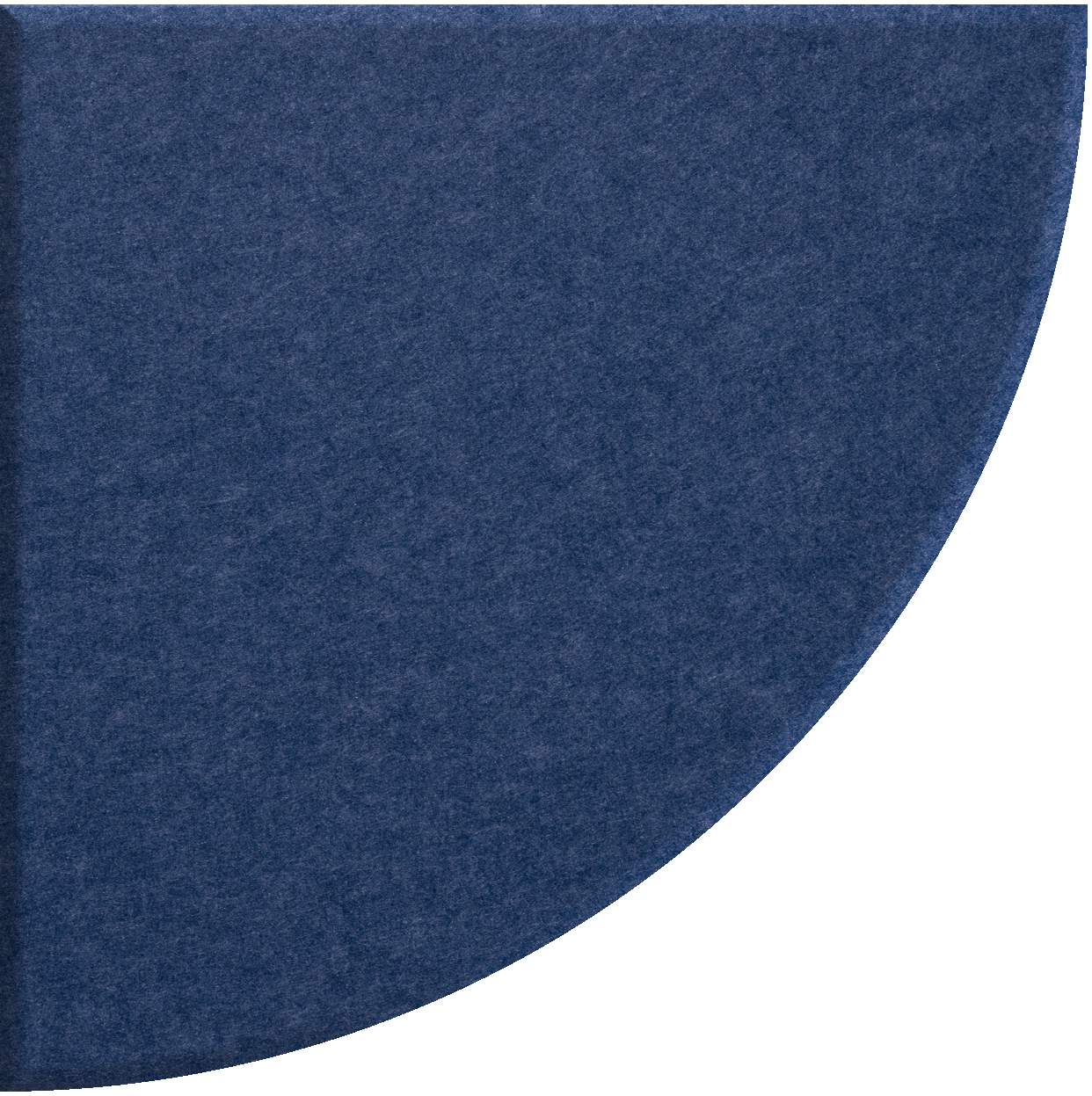 Dark blue quarter circle tile with textured surface.