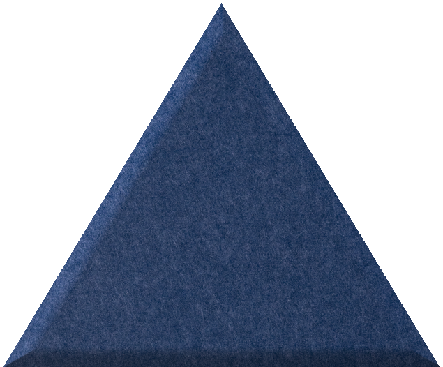 Dark blue triangle tile with textured surface.