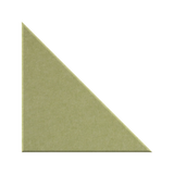 A flat, textured triangular color swatch in a muted sage green shade, shown against a plain white background.