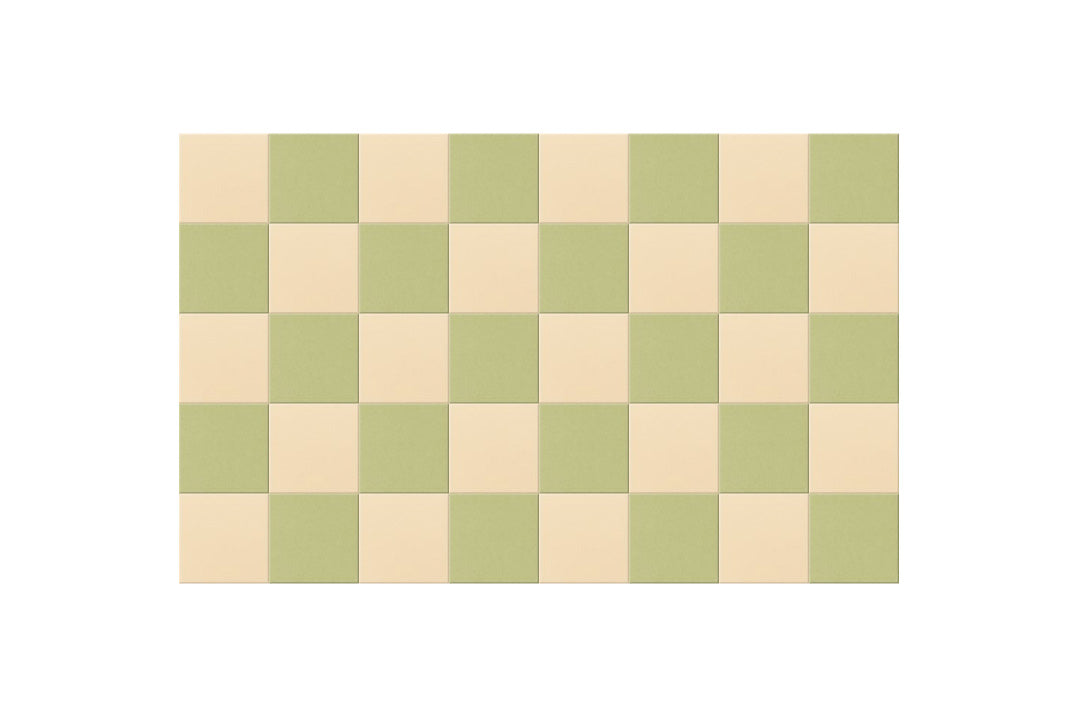 green checkerboard Felt Right design made from sound-dampening acoustic felt panels