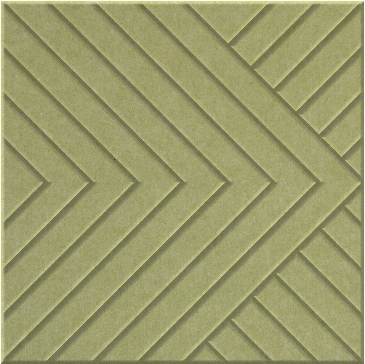 Aloe 9mm Engraved Converge felt sample with chevron grooves