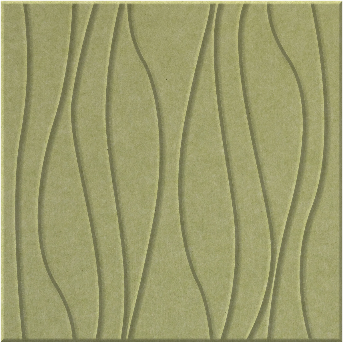 Aloe 9mm Engraved River felt sample with wavy vertical grooves