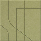 Aloe 9mm Engraved Subway felt sample with offset stepped line grooves
