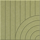 Aloe 9mm Engraved Tangent felt sample with concentric quarter circle grooves