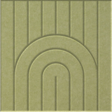 Aloe 9mm Engraved Zen felt sample with nested arch grooves