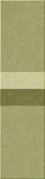 Four rectangular tiles in varying shades of green and beige arranged vertically.