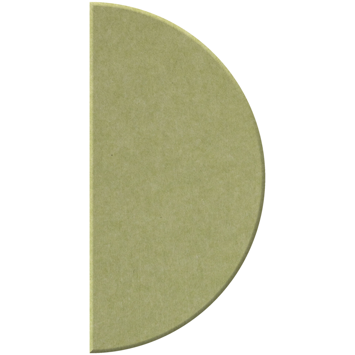 A semi-circular purple felt acoustic panel on a solid white background.