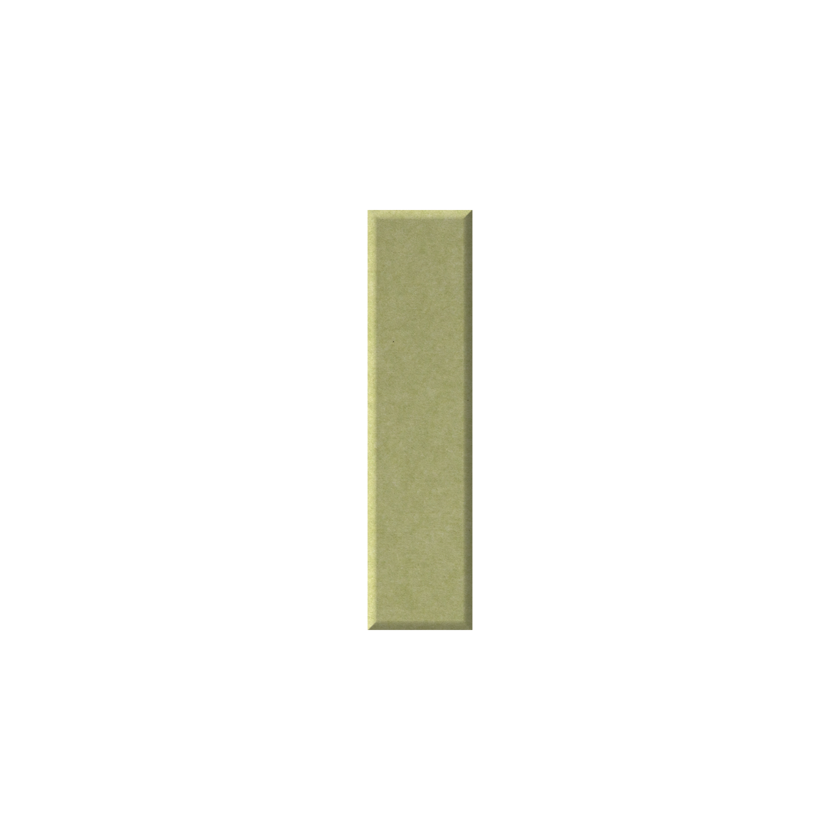 A single rectangular olive green textured tile or swatch centered on a plain white background.