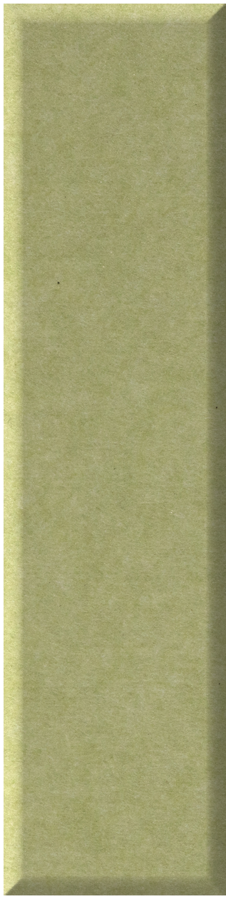 Sage green rectangular shiplap tile with raised horizontal grooves and matte finish.