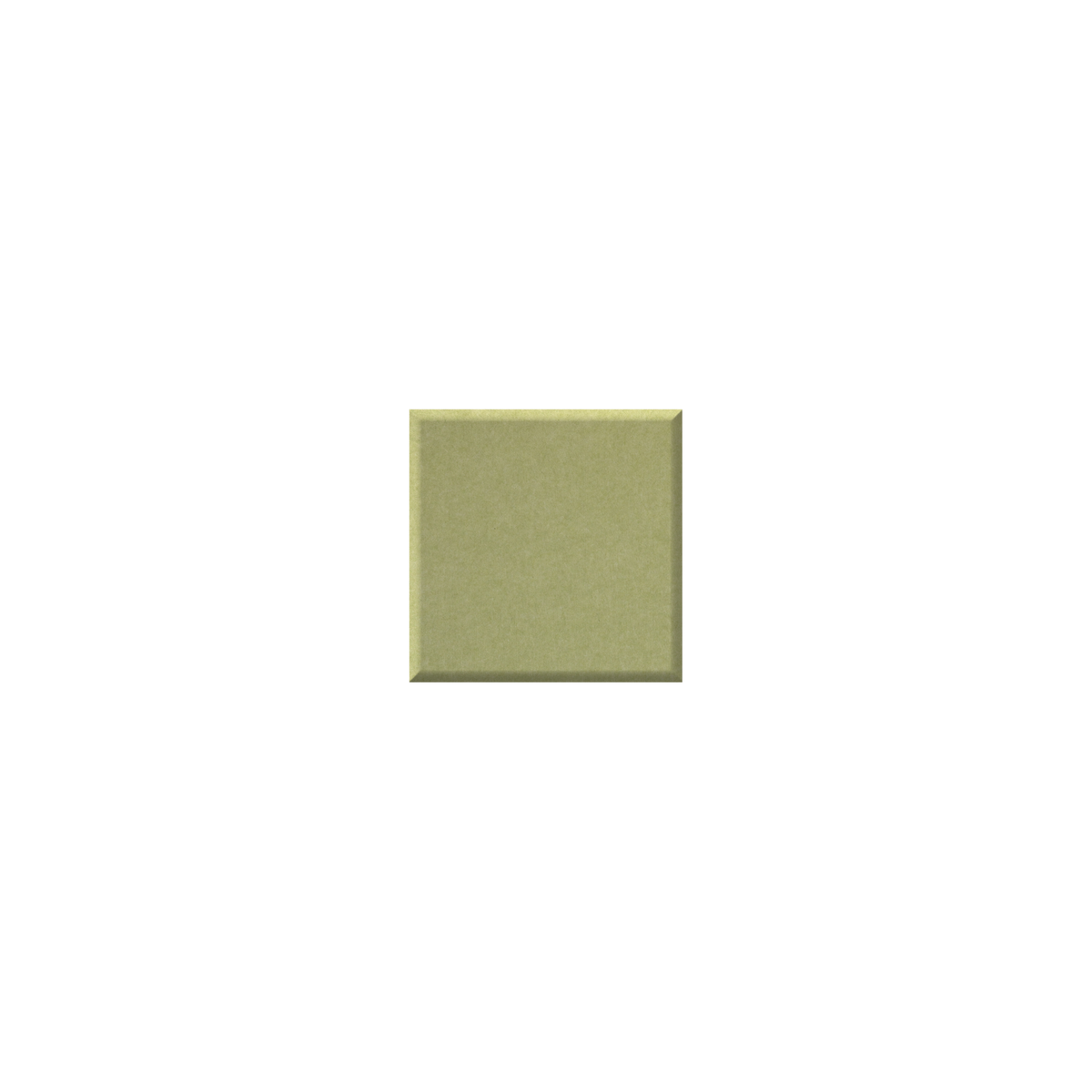 A square color swatch tile in a muted sage green shade, centered on a plain white background.