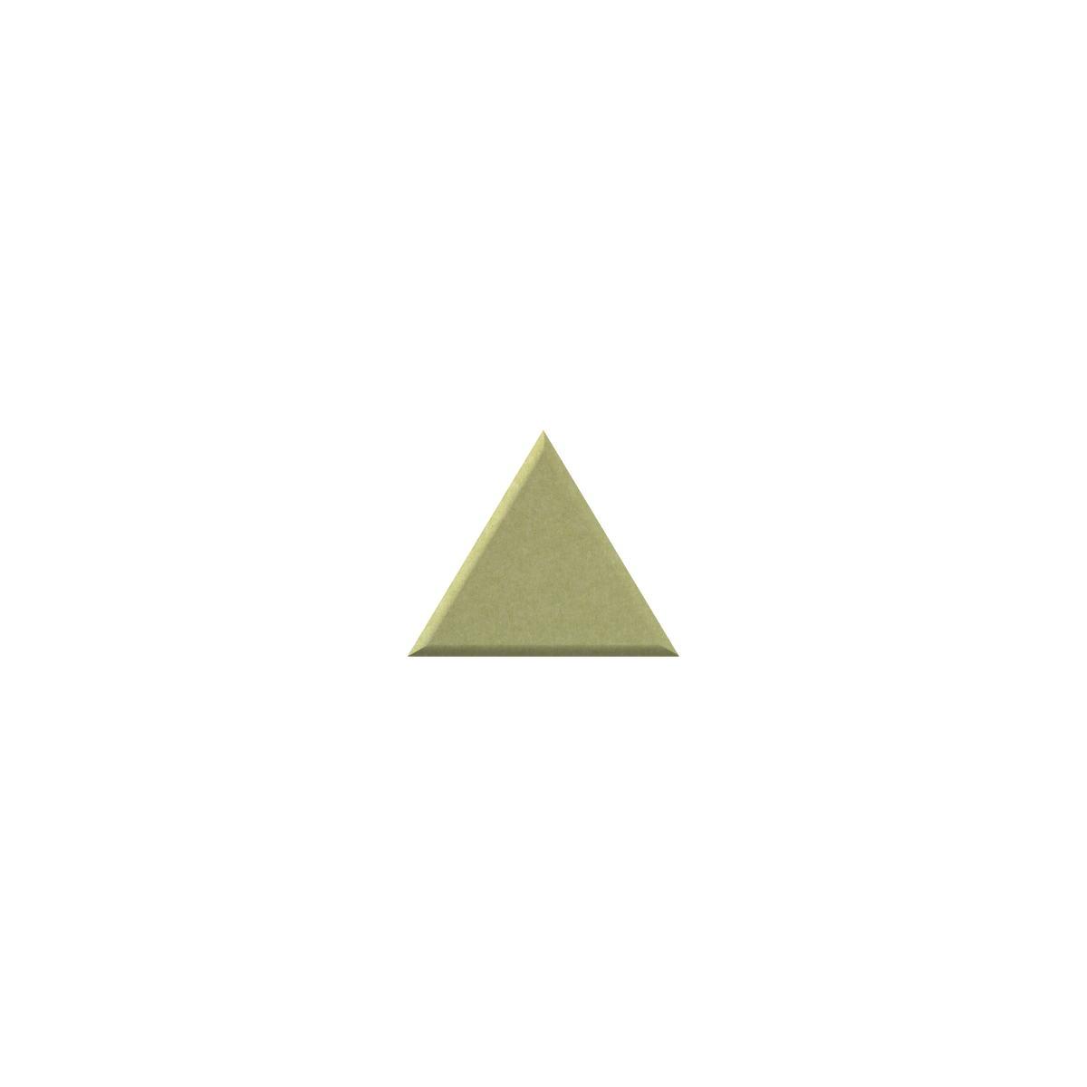 Green triangle on a white background.