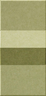 Four rectangular tiles in varying shades of green and cream with textured surfaces arranged vertically.