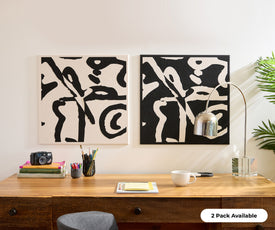 Felt Scribble Tiles on wall