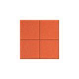 A square orange textured panel with a four-quadrant grid pattern, shown on a plain white background.