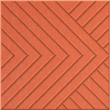 Aries 9mm Engraved Converge felt sample with chevron grooves