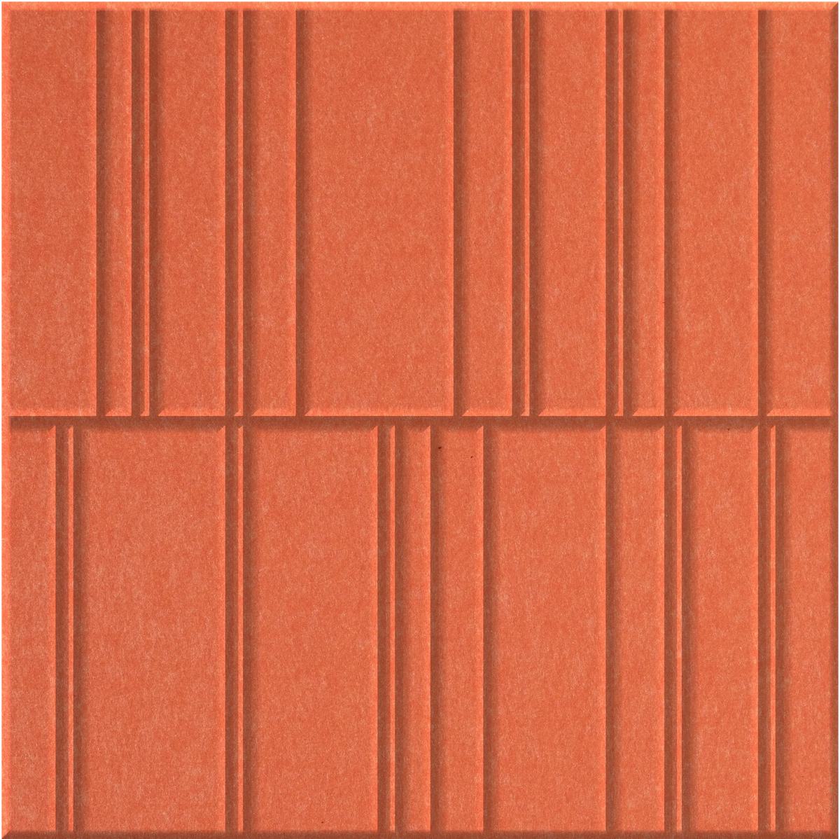 Aries 9mm Engraved Offset felt sample with staggered vertical grooves