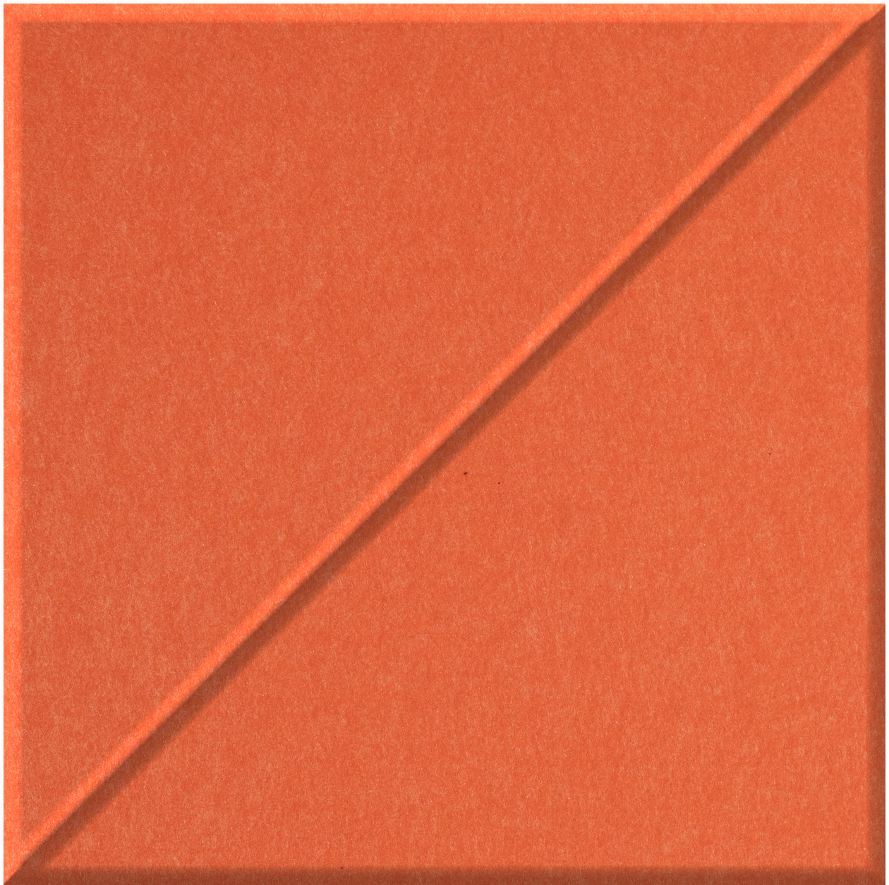 Orange tile with diagonal slash pattern running from upper right to lower left.