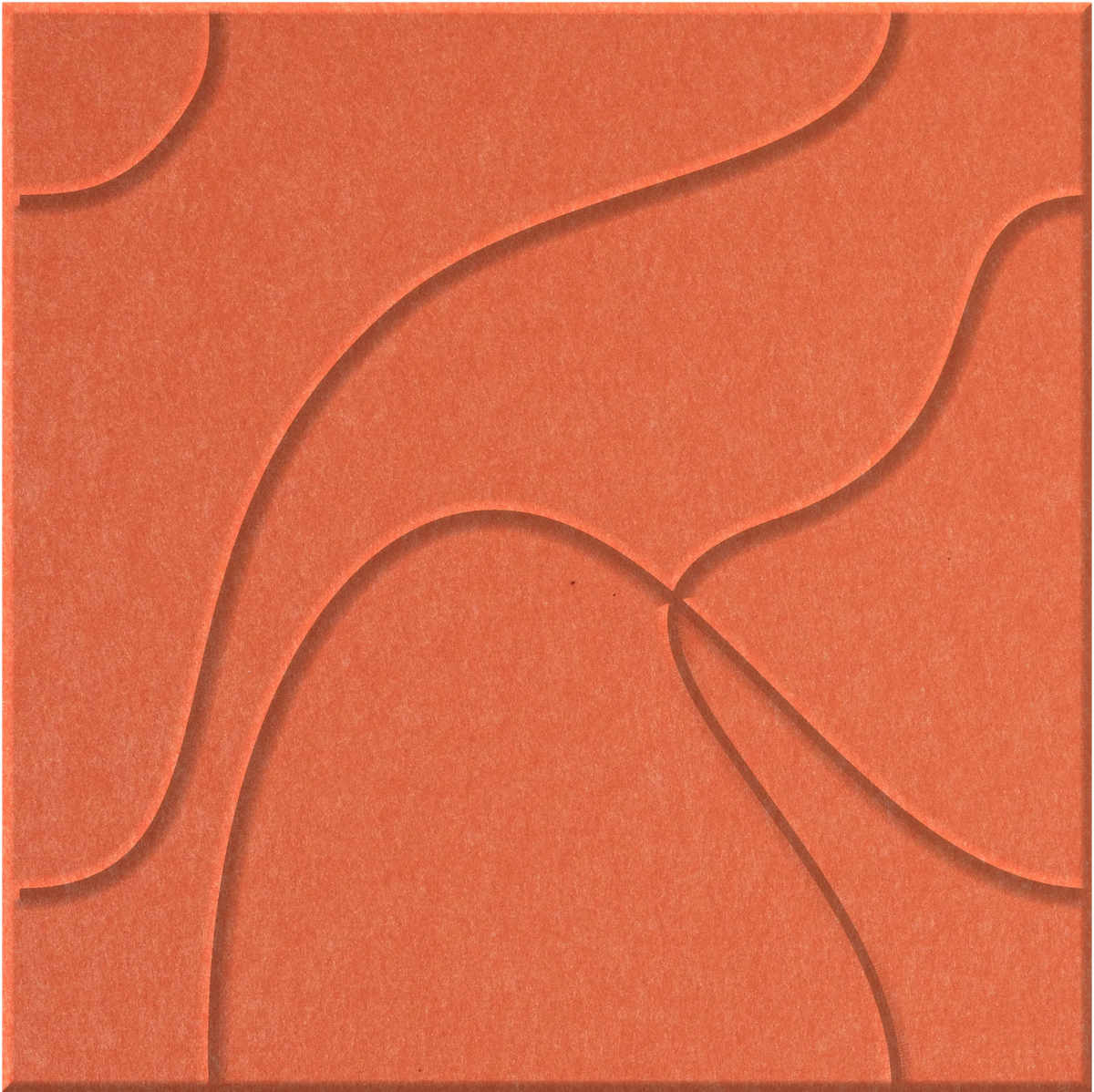 Aries 9mm Engraved Topo felt sample with flowing topographic line grooves