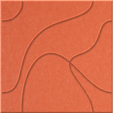 Aries 9mm Engraved Topo felt sample with flowing topographic line grooves