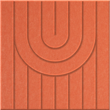 Aries 9mm Engraved Zen felt sample with nested arch grooves