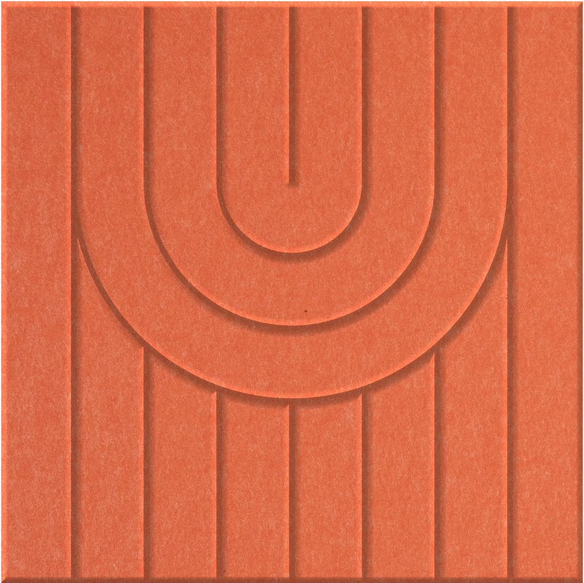 Aries 9mm Engraved Zen felt sample with nested arch grooves
