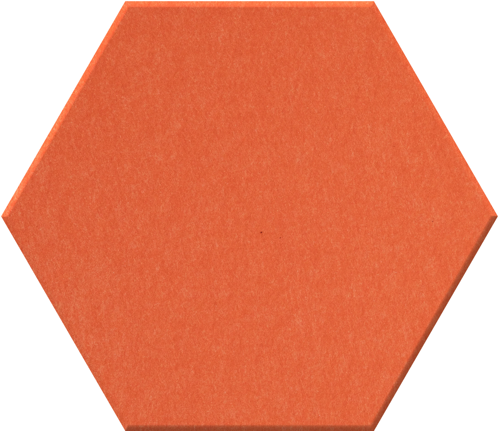 Orange hexagonal tile with flat matte surface.