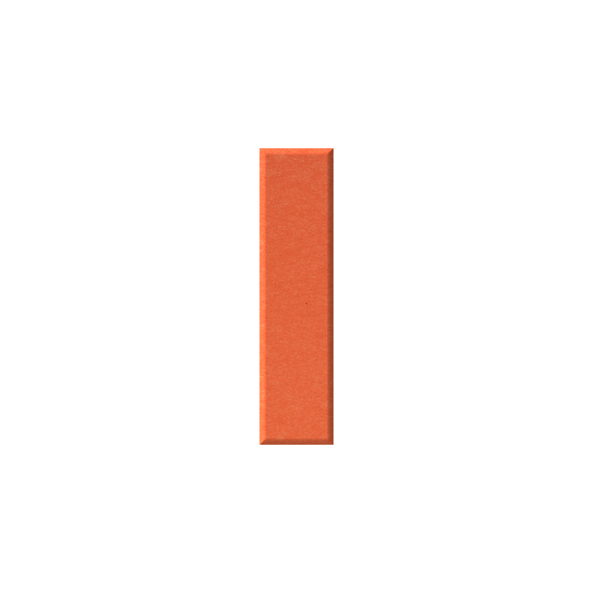 A single vertical rectangular orange swatch with a subtle textured finish on a solid white background.