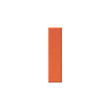 A single vertical rectangular orange swatch with a subtle textured finish on a solid white background.