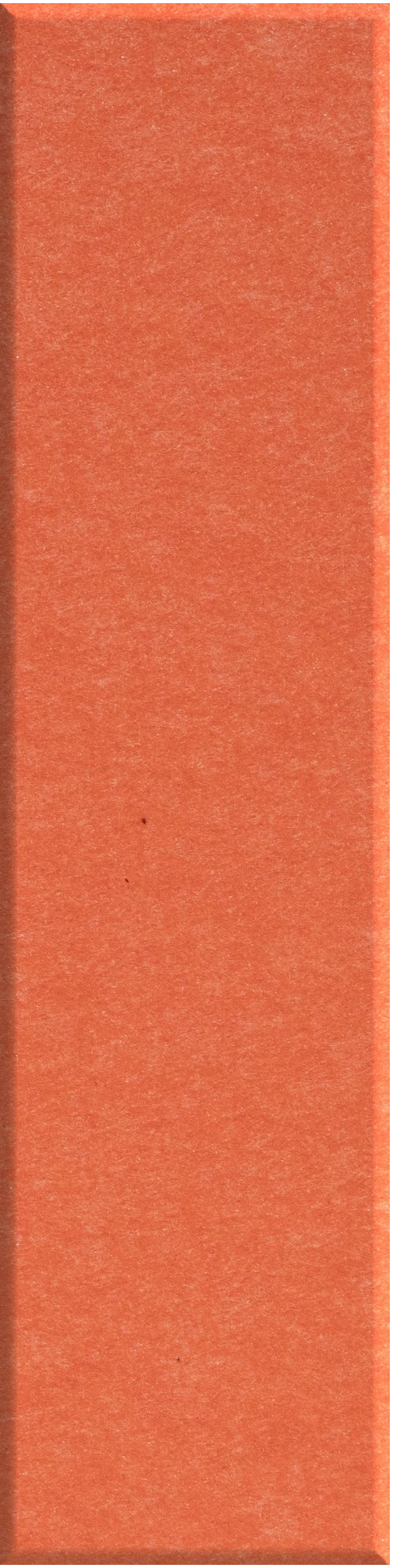 Orange felt tile in the shape of a long rectangle