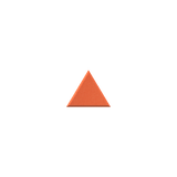 A small orange triangle centered on a plain white background.