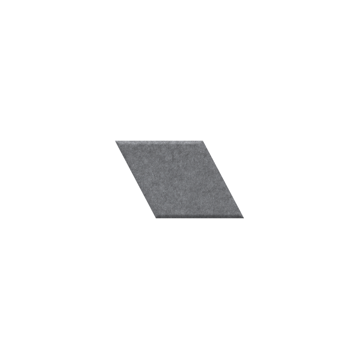 Dark gray diamond on a white background. 