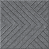 Armor 9mm Engraved Converge felt sample with chevron grooves