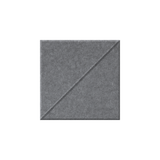 A square gray felt or fabric sample with a diagonal stitched seam across it, centered on a plain white background.
