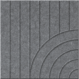 Armor 9mm Engraved Tangent felt sample with concentric quarter circle grooves