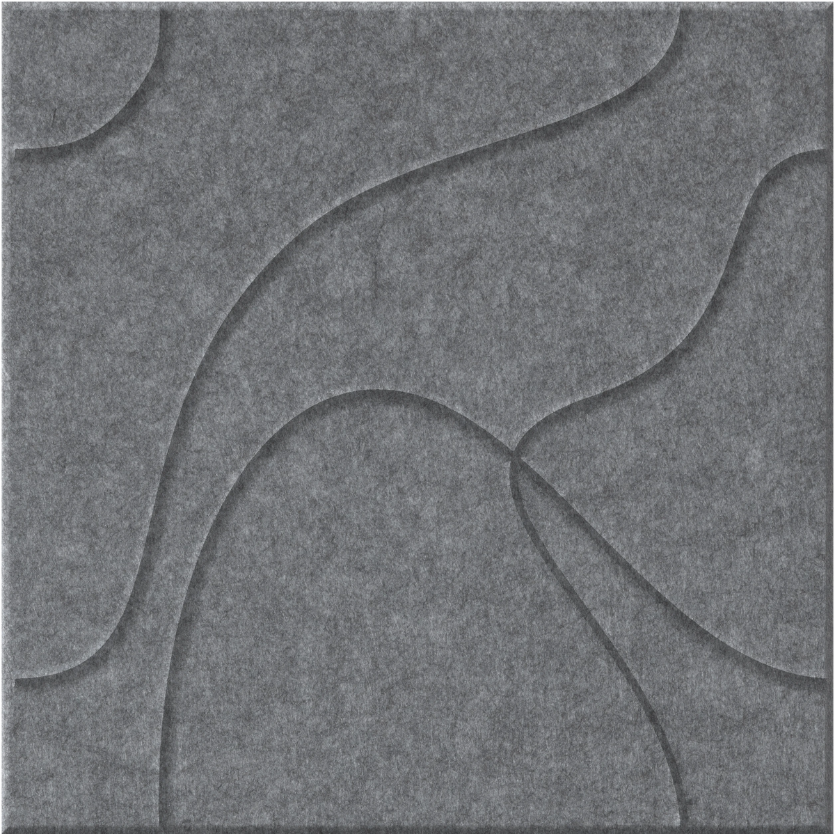 Armor 9mm Engraved Topo felt sample with flowing topographic line grooves