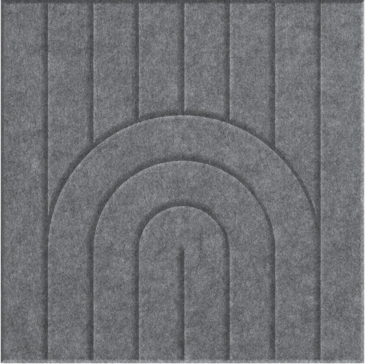 Armor 9mm Engraved Zen felt sample with nested arch grooves