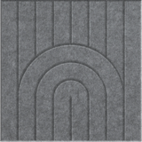 Armor 9mm Engraved Zen felt sample with nested arch grooves