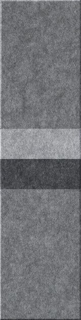 Vertical stack of gray textured tiles in varying shades from light to dark with slightly raised edges.