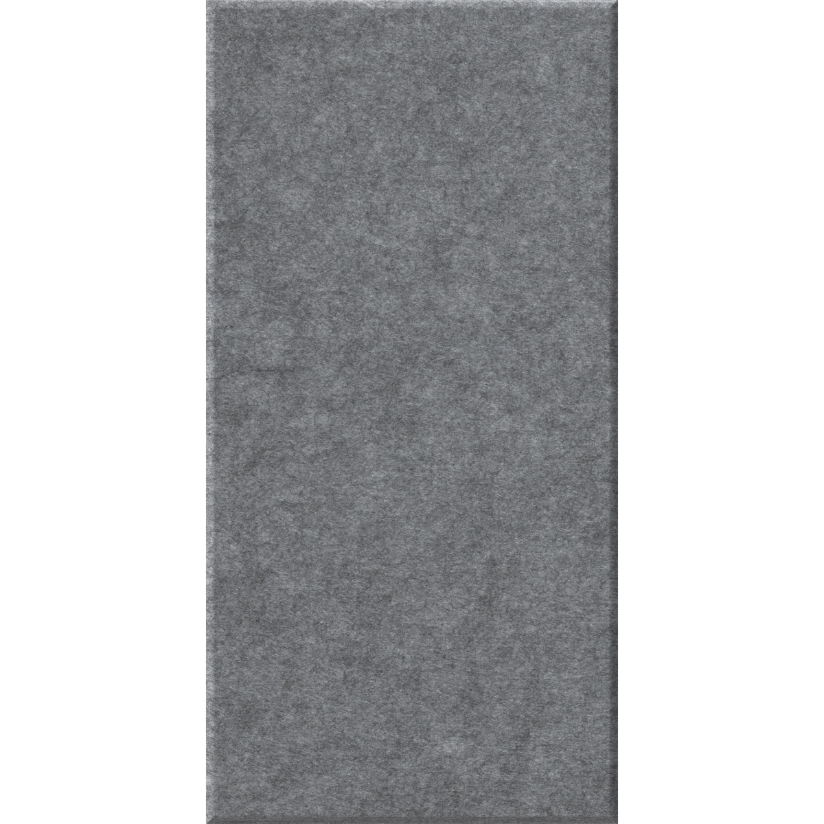 A rectangular gray felt or fabric swatch shown flat against a white background.
