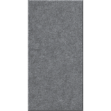 A rectangular gray felt or fabric swatch shown flat against a white background.