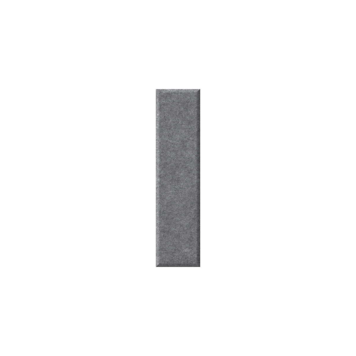 A single rectangular gray textured panel or tile centered on a plain white background.